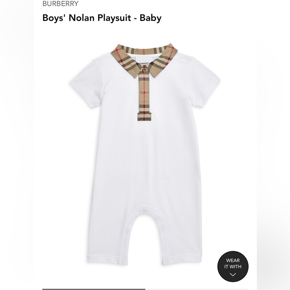 Burberry baby boy playsuit